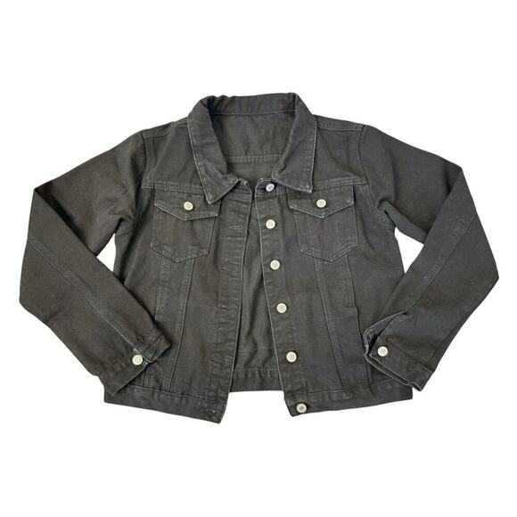 KID CUDI Upcycled Retro Vintage Hip Hop Rap Patched Black Denim Jacket Size M - Picture 4 of 13